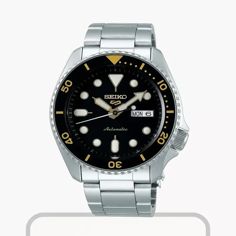 Seiko 5 Men's Sports Automatic Black Dial Watch | SRPD57K1